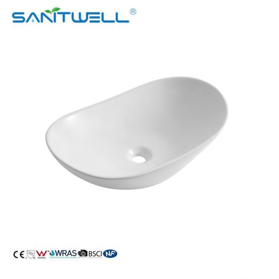 white gloss above counter basin рік
