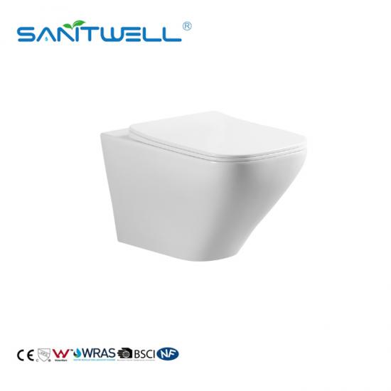 Wall hung toilet, ceramic